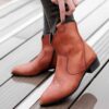 Enkellaagse Leren Enkellaarzen voor Vrouwen – Model 110