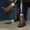 Enkellaagse Leren Enkellaarzen voor Vrouwen – Model 112