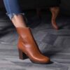 Enkellaagse Leren Enkellaarzen voor Vrouwen – Model 113