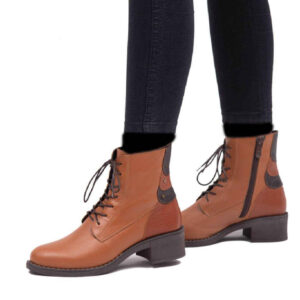Enkellaagse Leren Enkellaarzen voor Vrouwen – Model A172