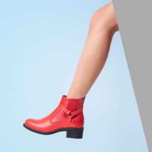 Enkellaagse Leren Enkellaarzen voor Vrouwen – Model A175
