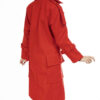 Modieuze Double-Breasted Katoenen Jas – Rood