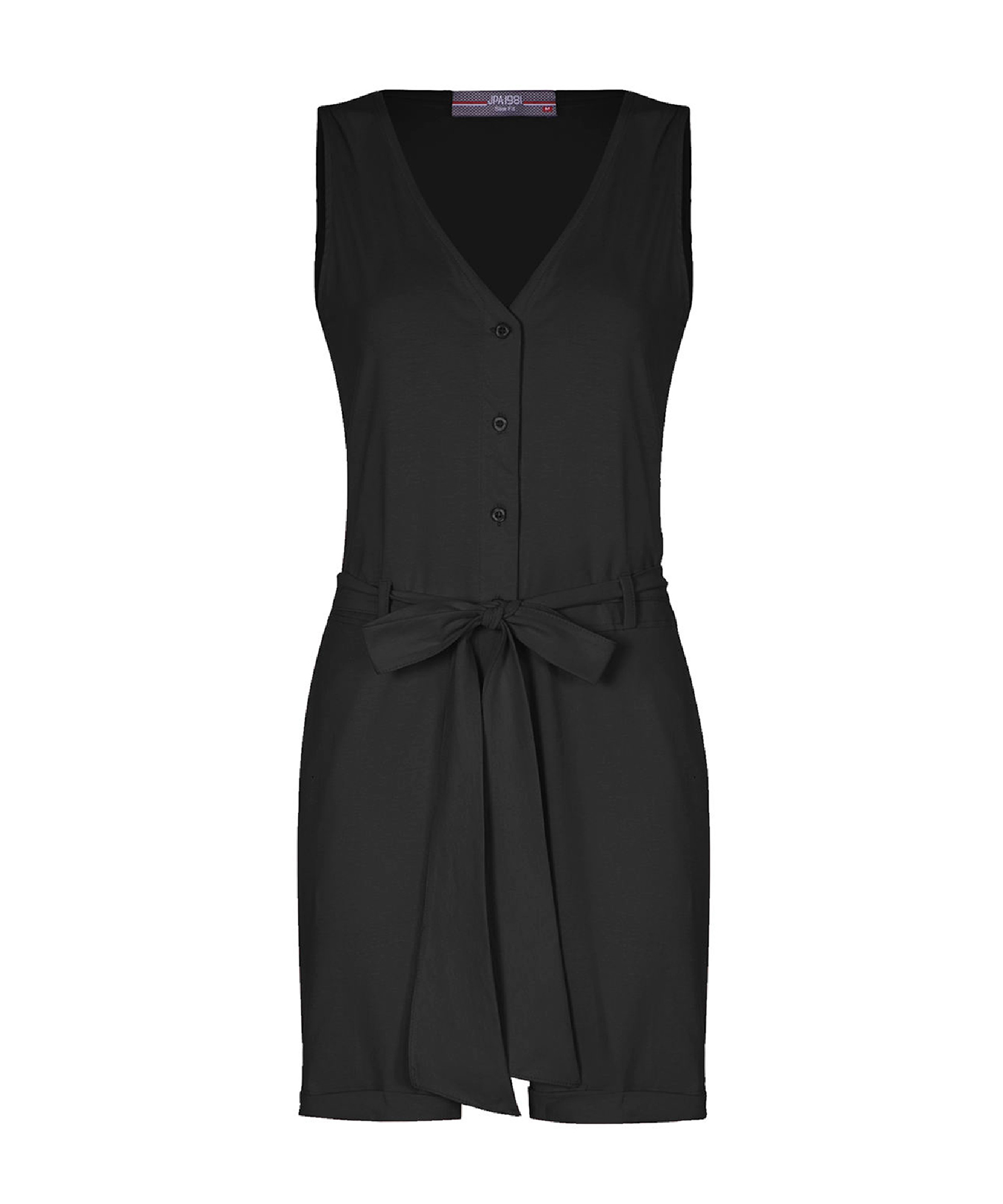 Dames jumpsuit – roze overall met korte pijp en zijriem Elaheh