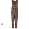 Bloemenjumpsuit met zijriem voor dames Bita
