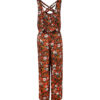 Bloemenjumpsuit met zijriem voor dames Gila