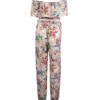 Bloemenjumpsuit met zijriem voor dames Laya