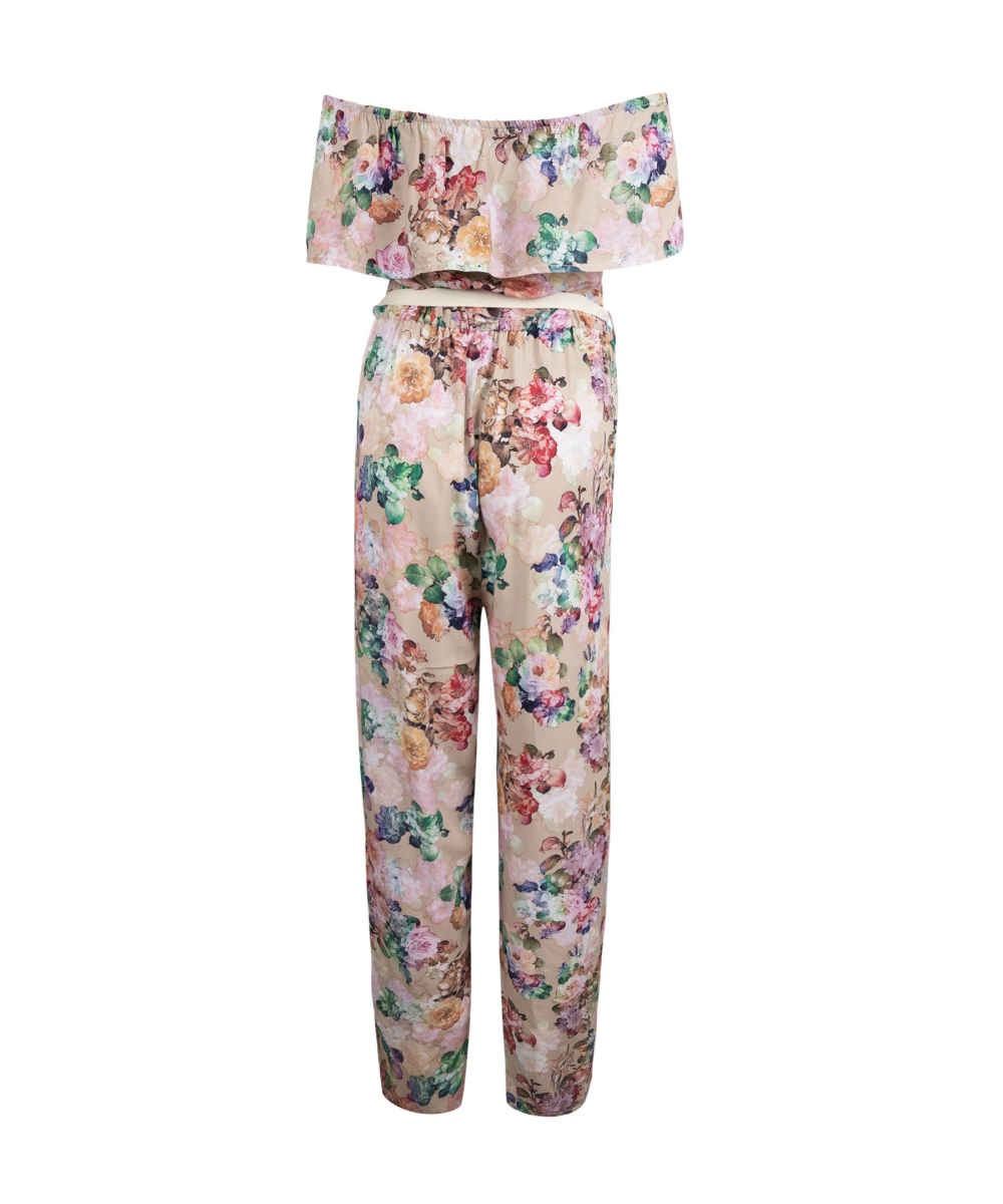 Bloemenjumpsuit met zijriem voor dames Laya
