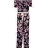 Bloemenjumpsuit met zijriem voor dames Laya