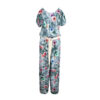 Bloemenjumpsuit met zijriem voor dames Paradise