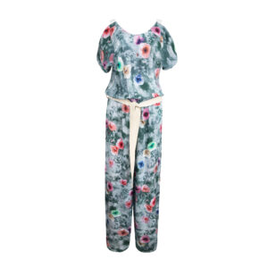 Bloemenjumpsuit met zijriem voor dames Paradise