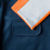 Dubbelrijige katoenen overjas voor dames – Navy Blauw