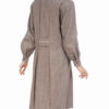 Dubbelrijige wollen overjas voor dames – Bruin