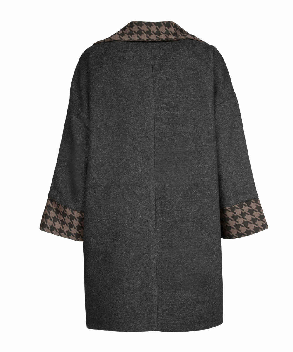 Modieuze Double-Breasted Wollen Jas – Bruin