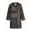 Modieuze Double-Breasted Wollen Jas – Bruin