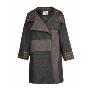 Modieuze Double-Breasted Wollen Jas – Bruin