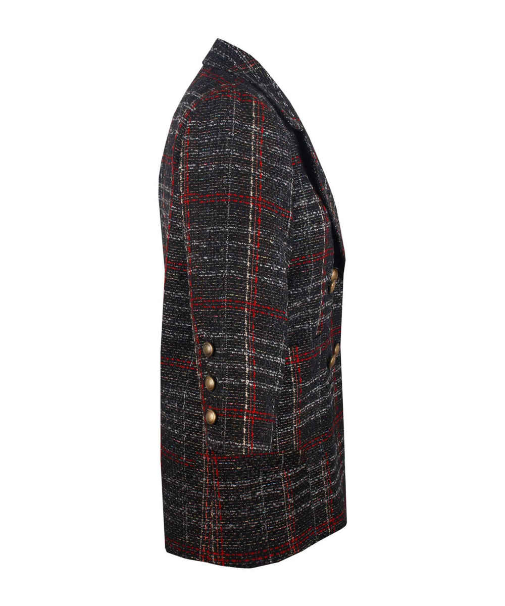 Modieuze Double-Breasted Damesjas – Zwart