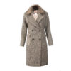 Dames Winterjas – Klassiek Double-Breasted (Crème)