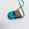 Hout-en-hars ketting handgemaakt artistiek gedurfd model Oghyanous