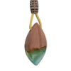 Hout-en-hars ketting handgemaakt artistiek gedurfd model Pars
