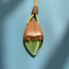Hout-en-hars ketting handgemaakt artistiek gedurfd model Pars