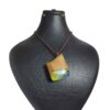 Hout-en-hars ketting handgemaakt artistiek gedurfd model Rock