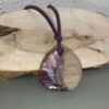 Hout-en-hars ketting handgemaakt artistiek gedurfd model Violet