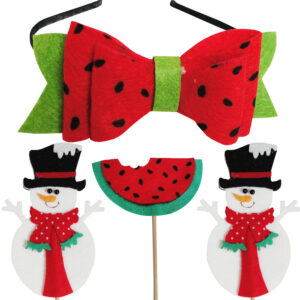 Yalda Taarttoppers Set G2001 – Rode Decoratie voor Feesttaart