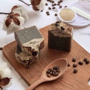 Natuurlijke Zeep voor Normale Huid met Koffiepoeder (6x)