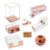 Luxe 8-delige bureau organizer set – Brons acryl