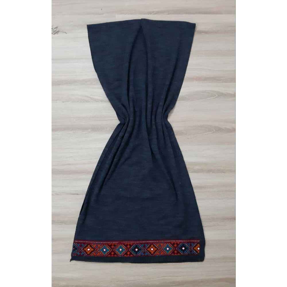 Balochi Geborduurde Sjaal voor Dames – Marineblauw