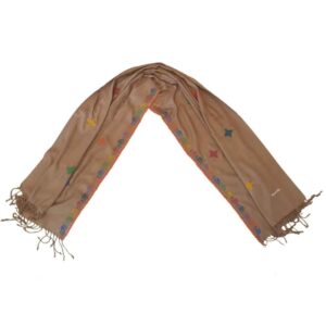 Balochi Geborduurde Sjaal voor Dames – Bruin