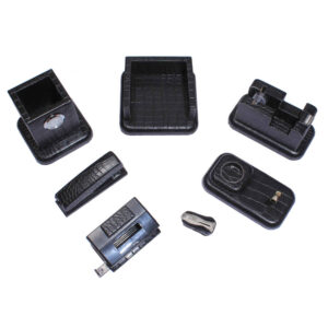 Zwarte Leren Bureau Organizer Set – 7-delig