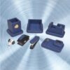 Blauwe Leren Bureau Organizer Set – 8-delig