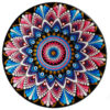 Decoratief aardewerken bord handgeschilderd dot-art Mandala
