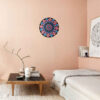 Decoratief aardewerken bord handgeschilderd dot-art Mandala