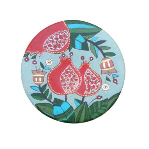 Decoratief aardewerken bord handgeschilderd Yalda