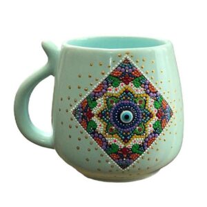 Artistieke keramische mok – Dot-art, model Panah