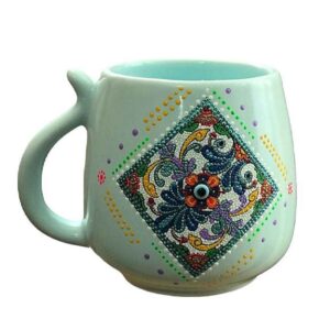 Artistieke keramische mok – Dot-art, model Romina