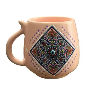 Artistieke keramische mok – Dot-art, model Taha