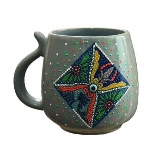 Artistieke keramische mok – Dot-art, model Tiara