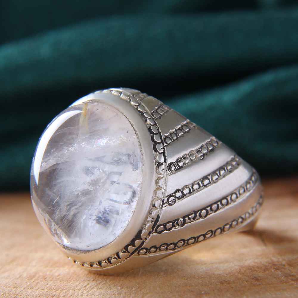 Perzische Dur-e Najaf Zilveren Ring voor Mannen – Elegance Ahmad