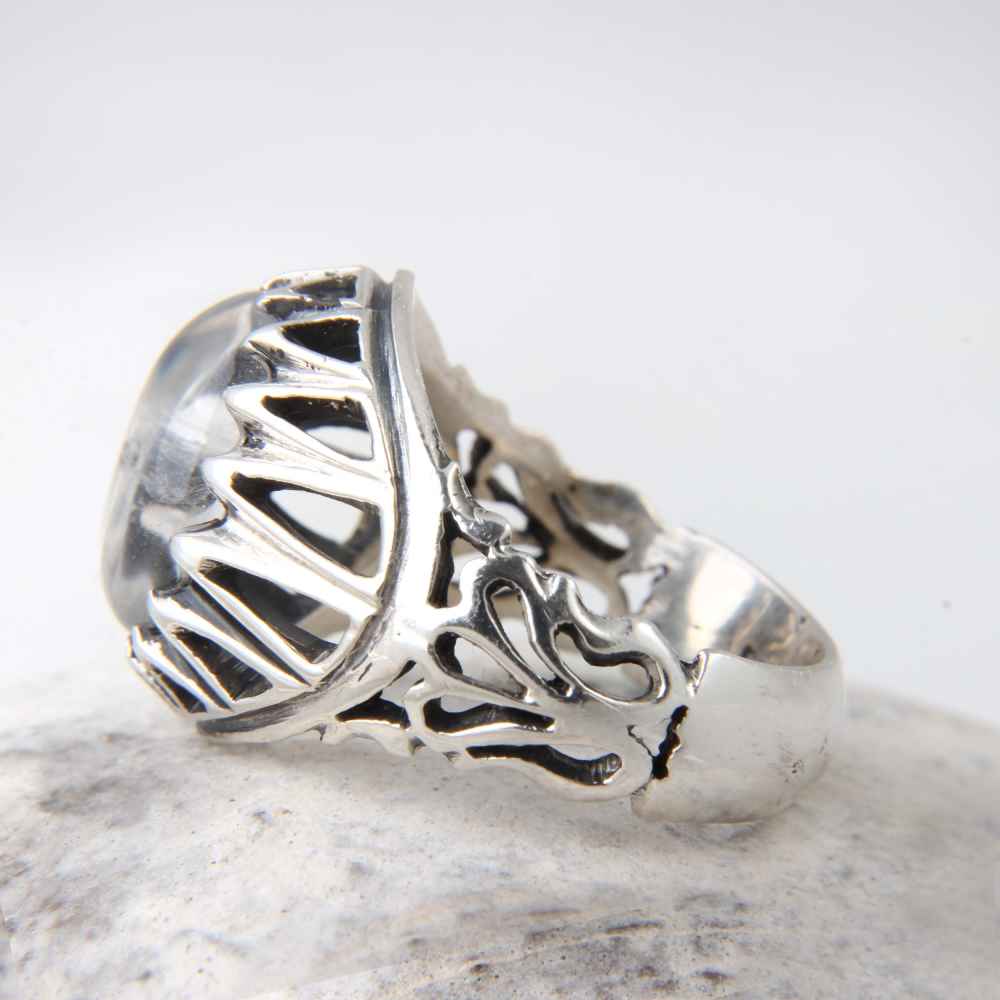 Perzische Dur-e Najaf Zilveren Ring voor Mannen – Elegance Alborz