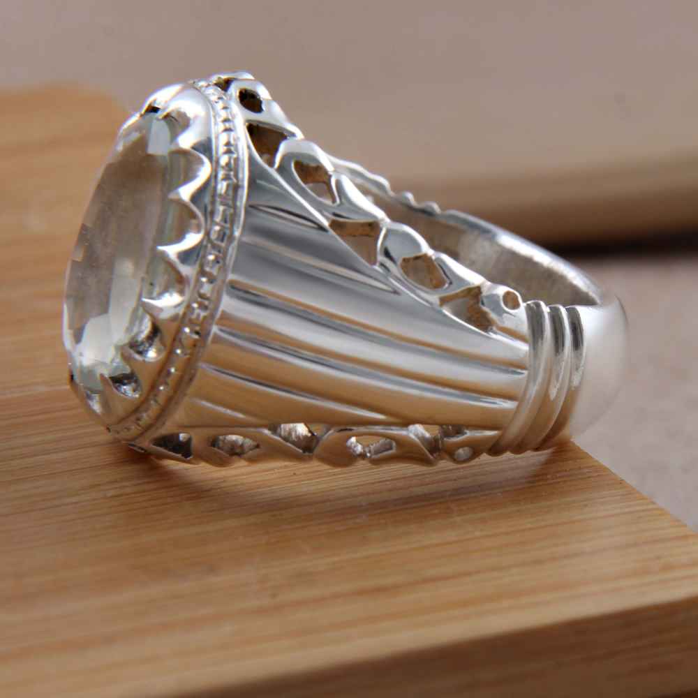 Perzische Dur-e Najaf Zilveren Ring voor Mannen – Elegance Atieh