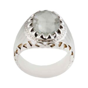 Perzische Dur-e Najaf Zilveren Ring voor Mannen – Elegance Atieh