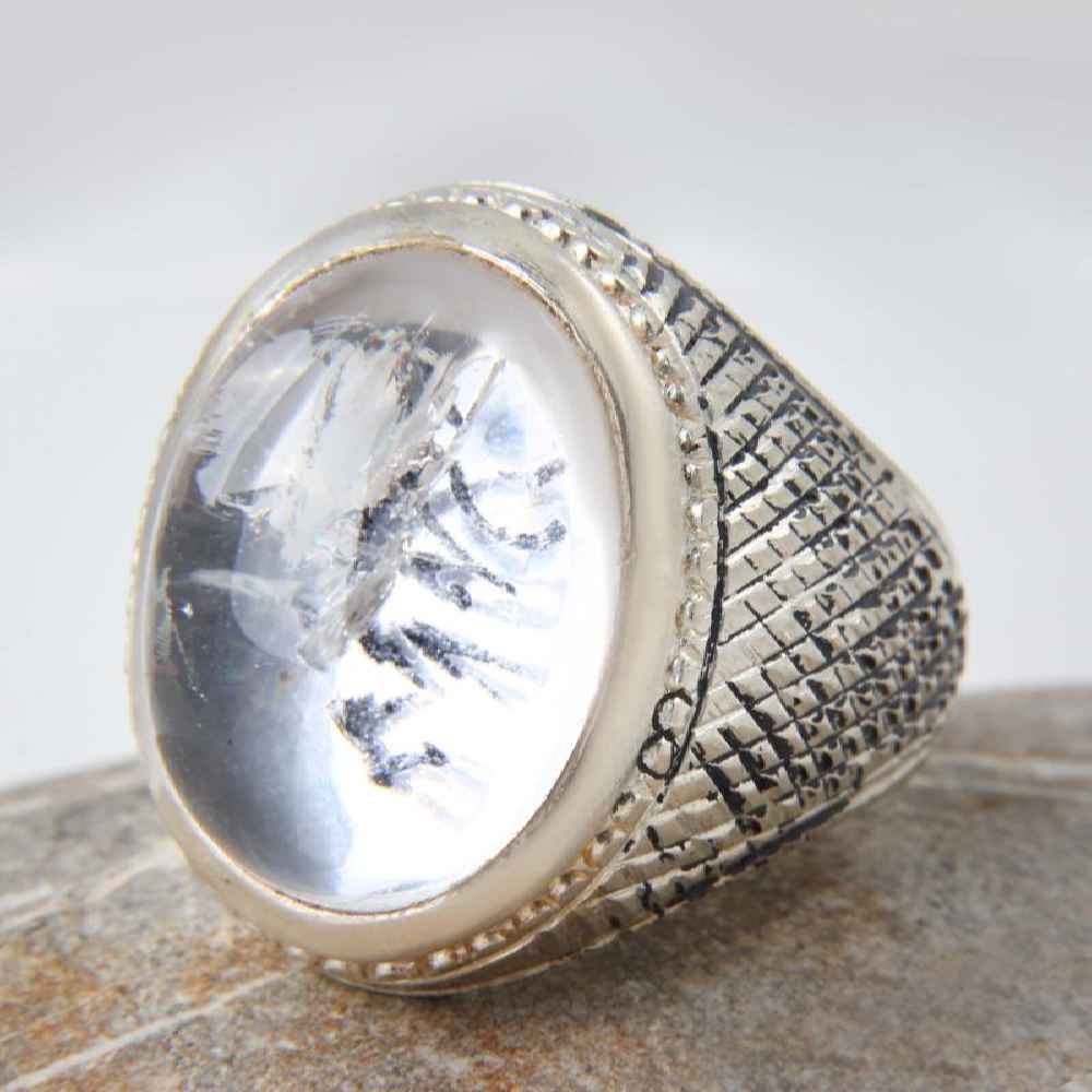 Perzische Dur-e Najaf Zilveren Ring voor Mannen – Elegance Iman