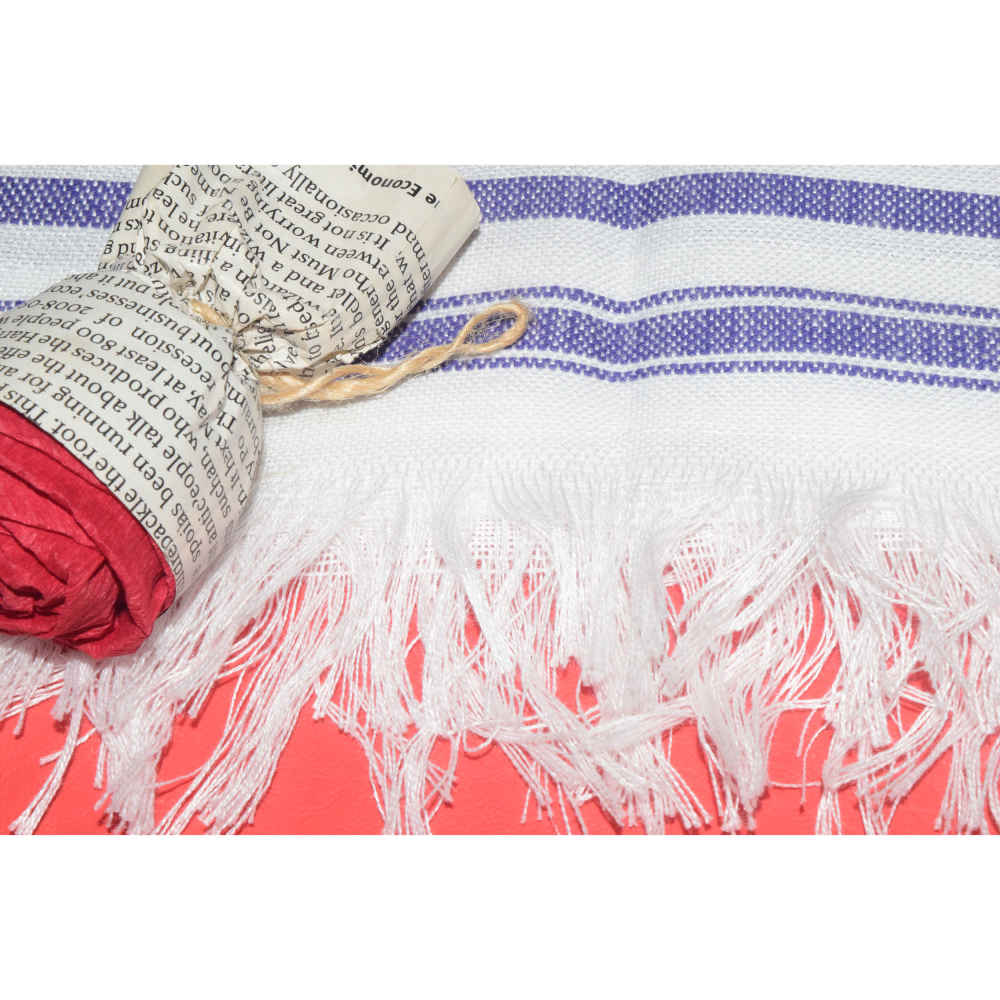 Perzische katoenen handdoek – handgeweven Toebafi, gestreept model (set van 2)