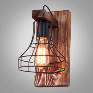 Houten wandlamp in moderne minimalistische stijl – Gezellige esthetiek G10