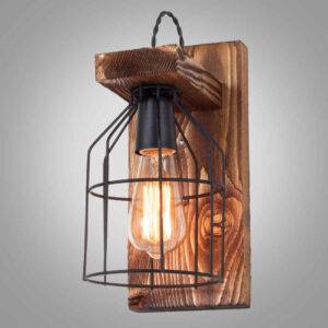 Houten wandlamp in moderne minimalistische stijl – Gezellige esthetiek G11