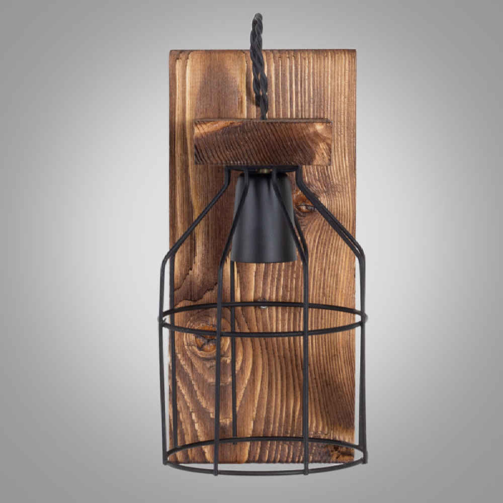 Houten wandlamp in moderne minimalistische stijl – Gezellige esthetiek G11