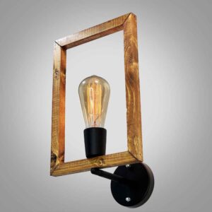 Houten wandlamp in moderne minimalistische stijl – Gezellige esthetiek G12